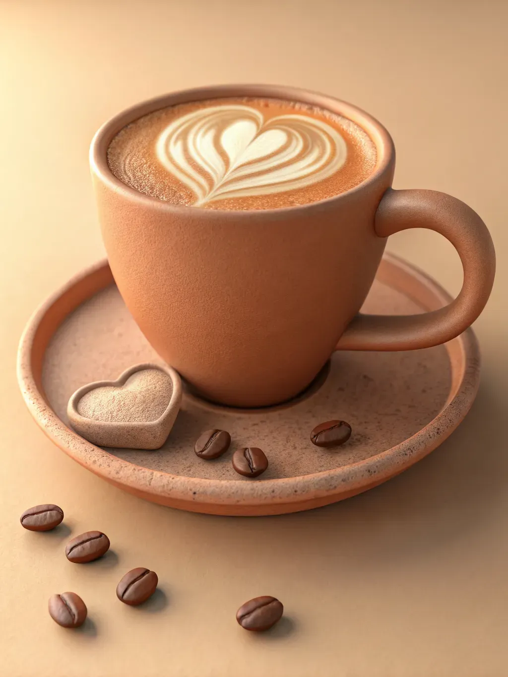 Clay-style espresso machine pulling a shot